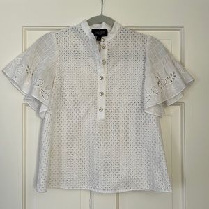 White Eyelet Saloni Blouse